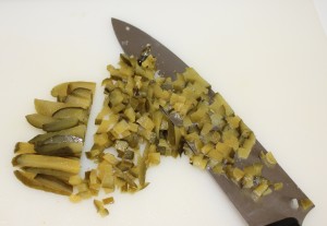 Chopping Sweet Pickles