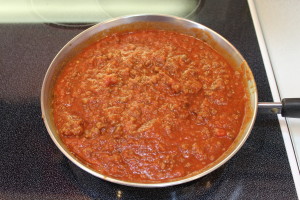 Spaghetti Sauce in Pan
